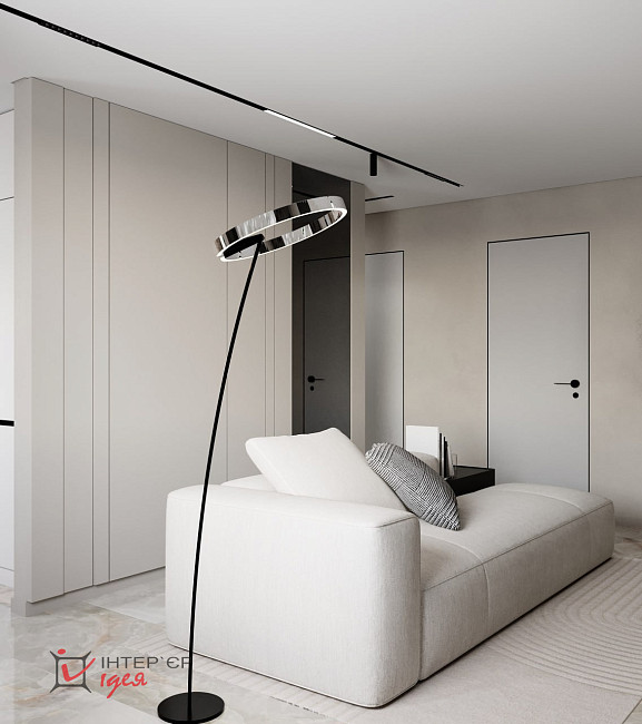 Гостиная в стиле минимализм, 15 м2