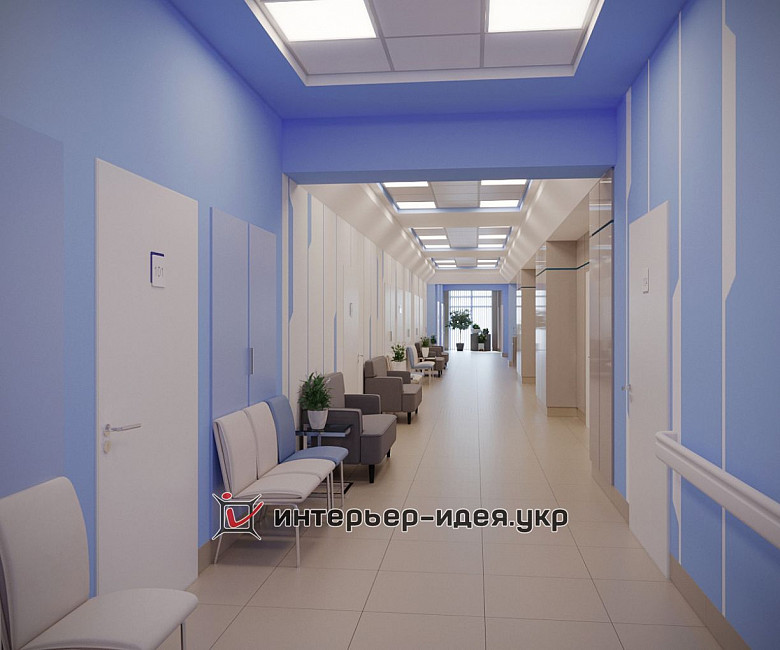Дизайн коридора Медицинского центра