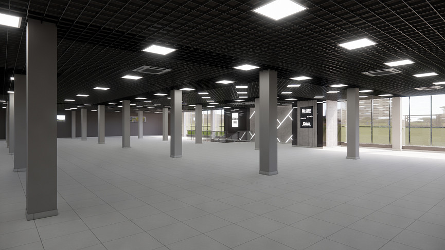 Оформление потолка и входа в ТЦ Magnolia Plaza, Черкассы