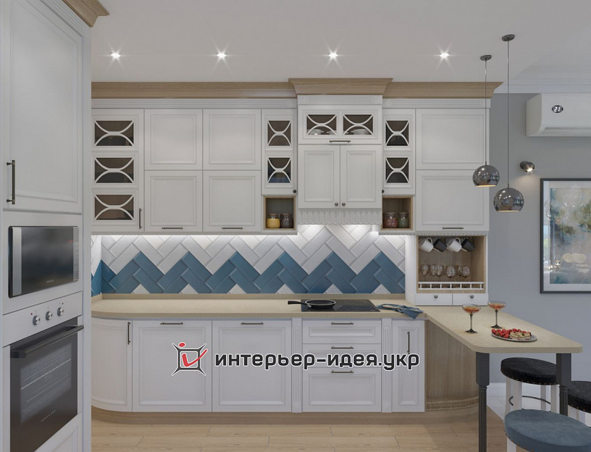 Дизайн кухни в стиле современная классика