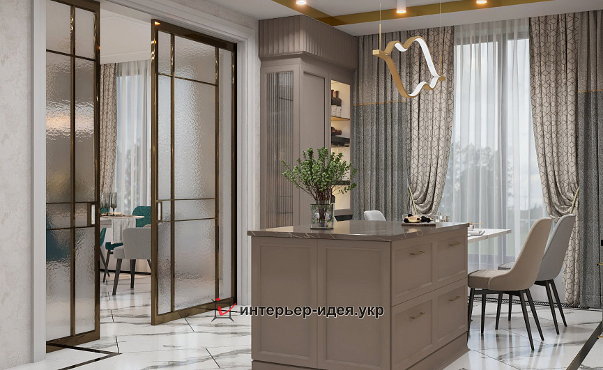 Кухня в классическом стиле 22 м.кв