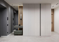 Прихожая 13,5 м2 в стиле своевременный минимализм. Дизайн ПРИХОЖЕЙ, КОРИДОРА