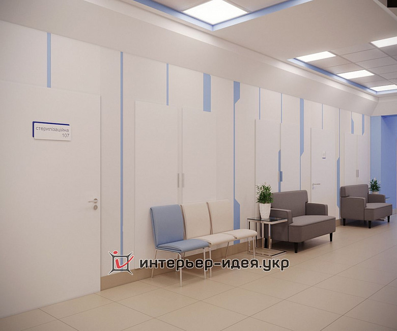 Дизайн коридора Медицинского центра