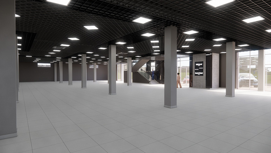 Оформление потолка и входа в ТЦ Magnolia Plaza, Черкассы