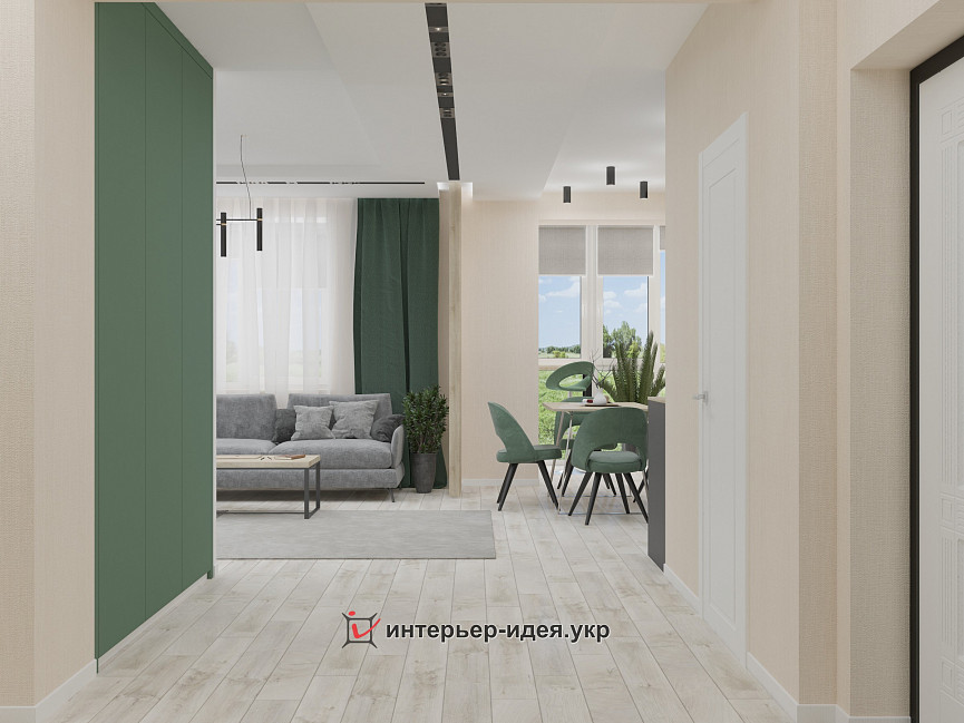 Большая просторная кухня-студия