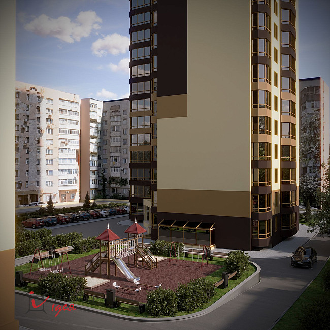 Дизайн экстерьера ЖК в центре Черкасс