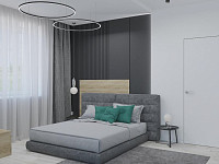 Спальня с релакс-зоной на лоджии. Дизайн СПАЛЬНИ