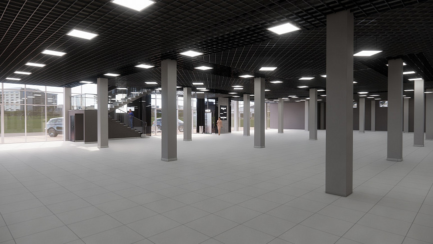 Оформление потолка и входа в ТЦ Magnolia Plaza, Черкассы