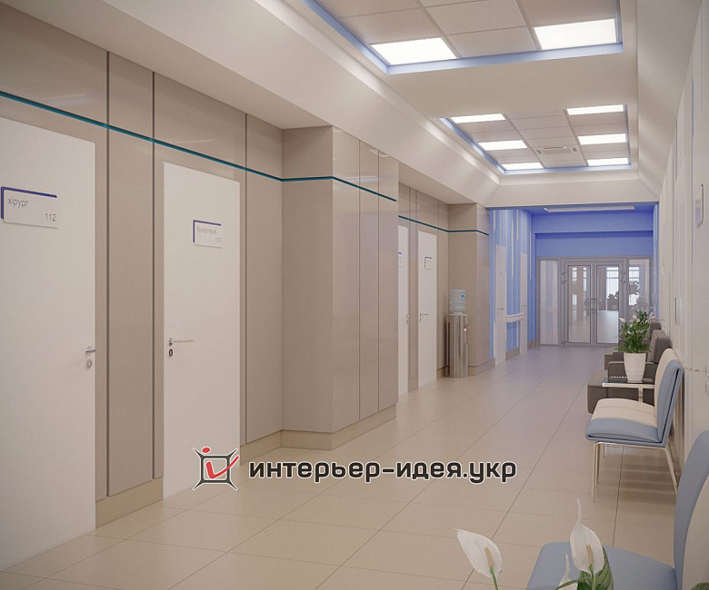 Дизайн коридора Медицинского центра