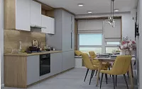 Кухня с желтыми акцентами. Дизайн КУХНИ