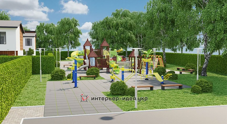 Дизайн территории и фасадов жилого комплекса &quot;Південний Квартал&quot; (таунхаусы)