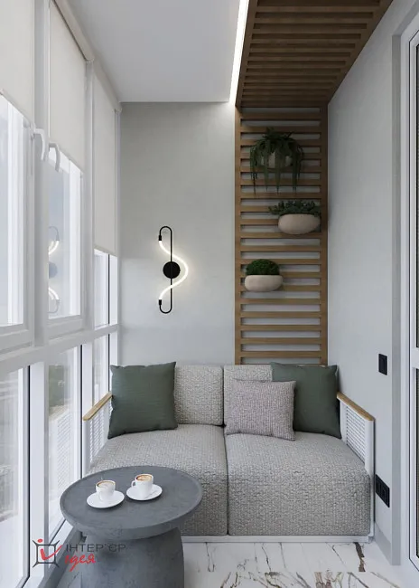 Кухня-гостиная с фисташковым акцентом