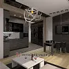 Дизайн кухни, объединенной с гостиной в современном стиле