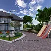 Современный фасад с намёком на английский стиль