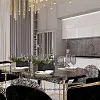 Кухня частного дома в стиле арт-деко