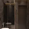 Элегантный тёмный санузел в квартире