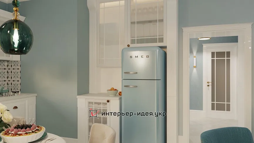 Кухня-гостиная в отпускном домике за границей