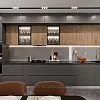 Теплый интерьер кухни в персиковых оттенках